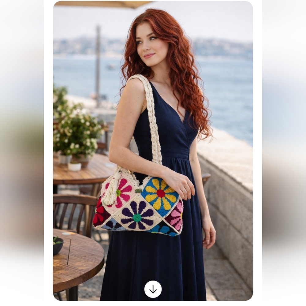Handmade Crochet Women's Shoulders Bag